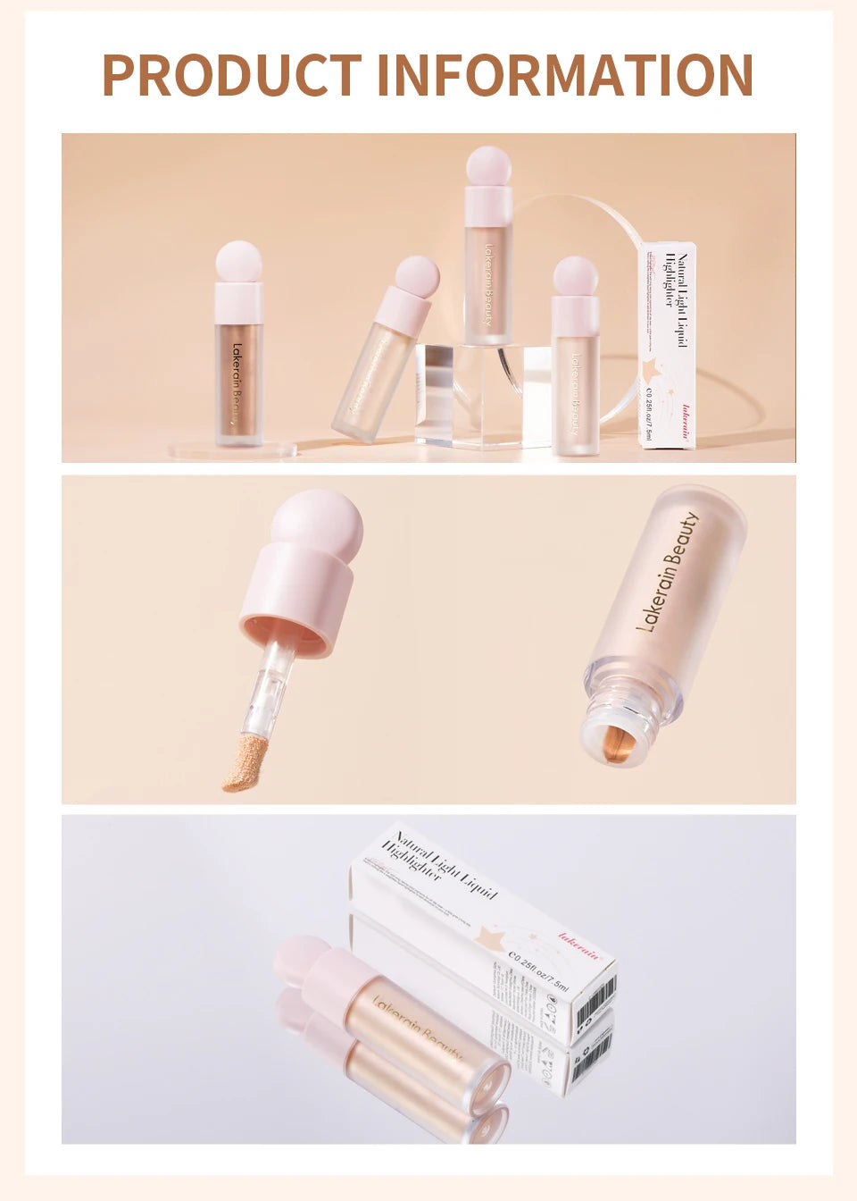 4Color Face Liquid Highlighter Bronzer Contouring Highlight Fluid Makeup Face Shimmer Shine High Lighter Iluminador Maquillaje