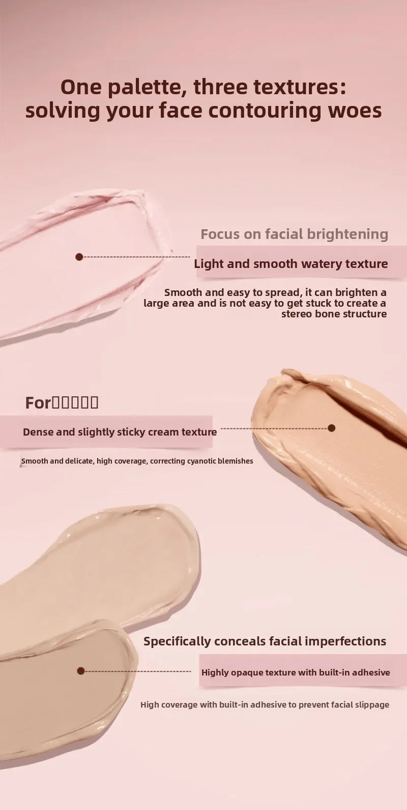 FLOWER KNOWS THE SWEETIE BEAR 4-Color Concealer Brighten Palette Covering Dark Circles Full Coverage Contouring Foundation