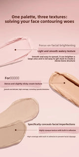 FLOWER KNOWS THE SWEETIE BEAR 4-Color Concealer Brighten Palette Covering Dark Circles Full Coverage Contouring Foundation