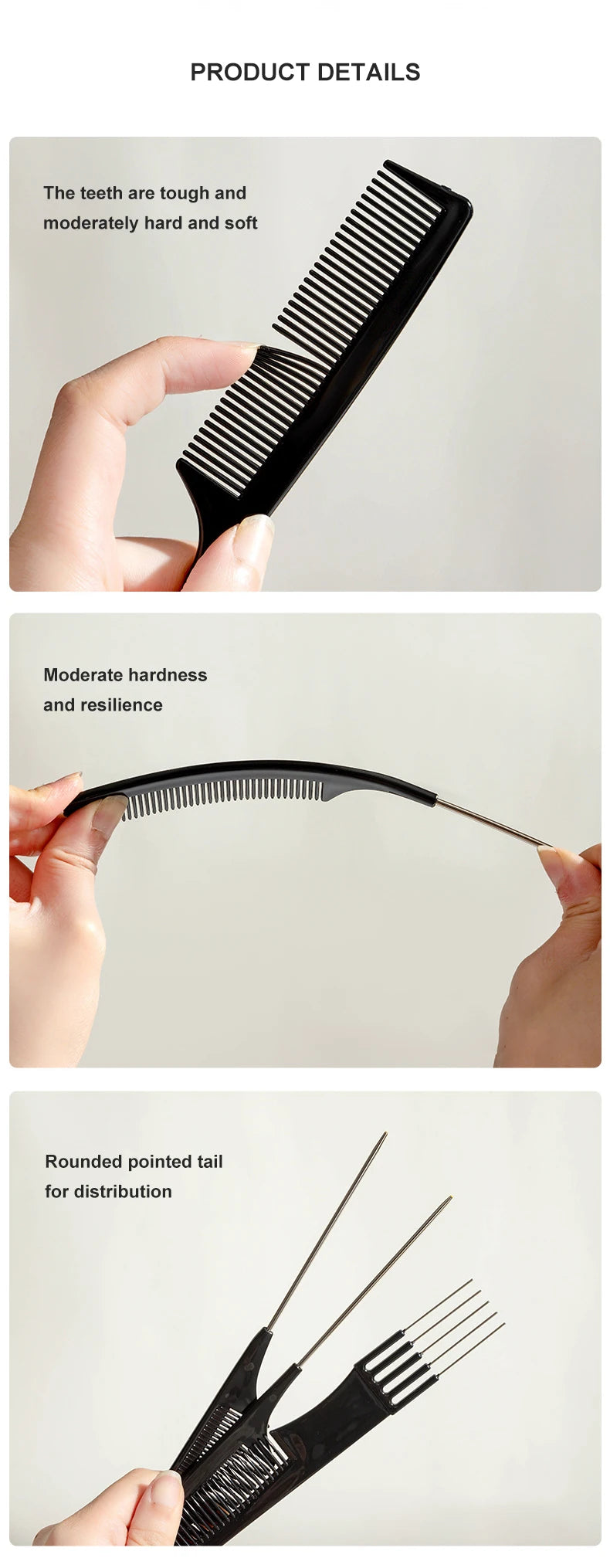 1/3pcs Hair Comb Brush Hair Smoothing Comb Professional Brush Portable Fluffy Hairdressing Comb Anti Static Styling Tools