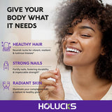 Biotin+Collagen+Keratin Capsules, Hydration, Promotes Hair Growth, Strengthens Weak Nails, Joints & Bones, Anti-Aging, Whitening