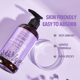 Lavender & Peppermint Infused Massage Body Oil - Warming & Moisturizing Formula for Men & Women, 10.2 Fl.Oz