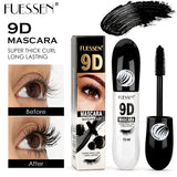 9D Fiber Lash Set Long-Lasting Waterproof Sweatproof Stainproof Slimming Base Mascara for All Skin Types
