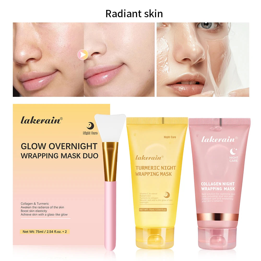 Deep Collagen Mask Korean Peel Off Mask Face Anti Wrinkle Lifting Skin Care Masks Bio Pack Night Wrapping Woman Skin Care