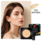 O'CHEAL Mushroom Cushion CC Cream Face Airy Coverage Long-lasting Moisturizing Waterproof Oil Control Concealer BB Cream Makeup