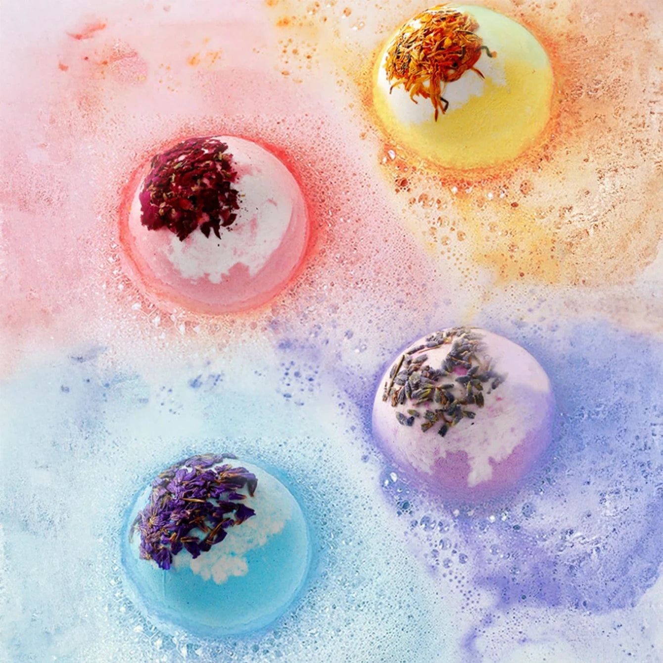Bath Set Moisturizing Peeling Skin Care Bath Ball with Essential Oils And Bath Salts Handmade Bubble Ball Gift for Relaxing
