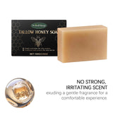 Tallow Honey Soap Bar Gentle Cleansing Bar for Face & Body Rich Lather Moisturizing Redness Relief Soften Smoothing Skin Care