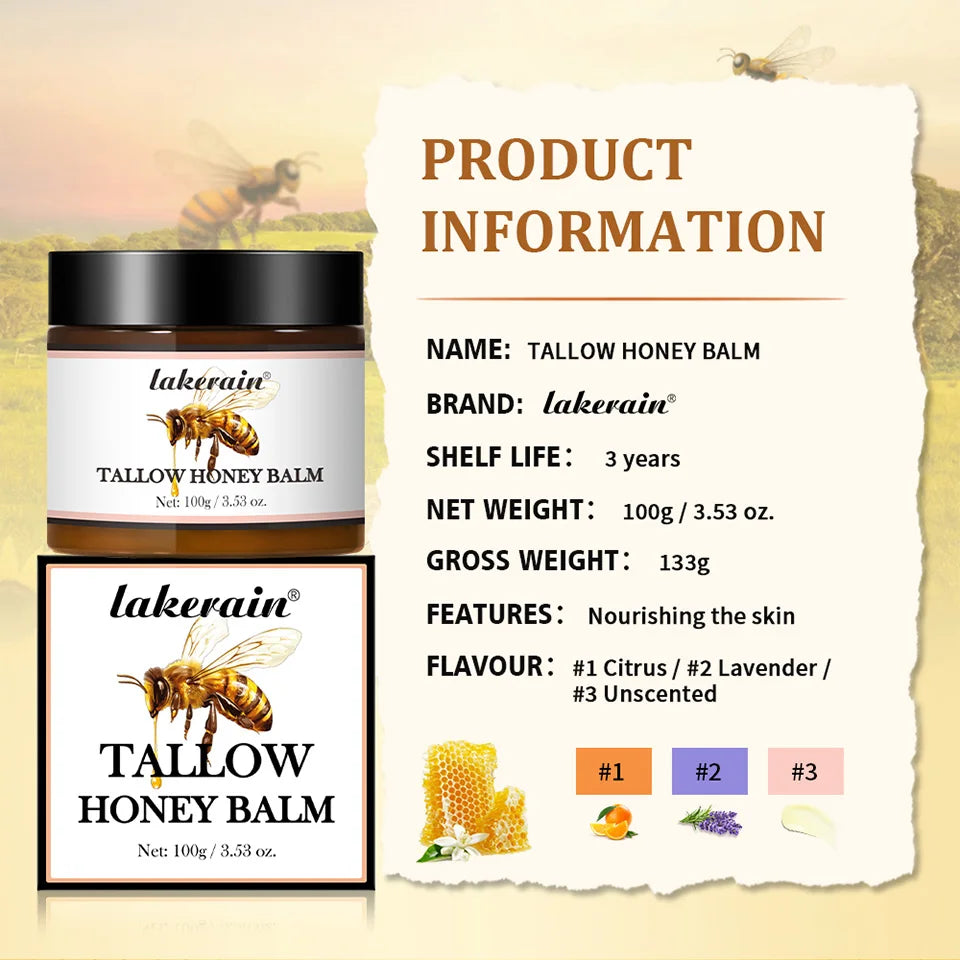 Tallow Honey Balm Specifically For Dryness And Itchiness Skin Moisturizing Beef Tallow Face Cream Body Lotion Face Cream Care