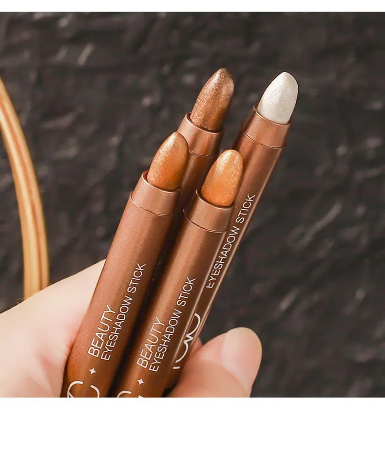 Double-ended Eyeshadow Pen Eyeliner Multiuse Shimmer Shadow Pearlescent Glitter Brightening Longlasting Waterproof Sweat-proof