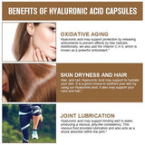 With Biotin & Vitamin C, Hyaluronic Acid 250 Mg, 3-in-1 - Skin Moisturization, Joint Comfort, Hair & Eye Health