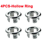 4Pcs Plastic Sink Hole Overflow Cover for Kitchen Bathroom Basin Trim Bath Drain Cap Sink Wash Basin Round Overflow Ring Plug