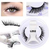 1/2 Pair Reusable Magnetic Eyelashes Tweezers Set Faux Mink Lashes Handmade 3D Natural False Eyelashes and Magnetic Tweezers Set