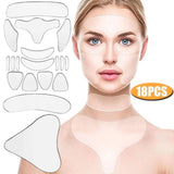 5/11/16/18Pcs Reusable Silicone Face Patch Set Anti Wrinkle Patches For Face Neck Forehead Eye Cheek Chest Pads Beauty Tools