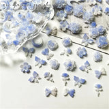 50pcs Vampire Nails Accessories Mixed Resin Ribbon Bow Camellia Tulip Heart Nail Art Charms Decorations Supplies Parts DIY Jewel