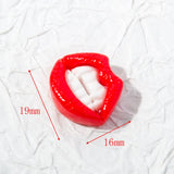 3D Red/Black Lips Love Valentine Nail Charms Sweet Lover Heart Resin Design Jewelry Nails Art Manicure Decoration Accessories