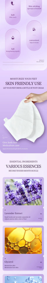 SADOER  Exfoliating Feet Mask Exfoliating Foot Peel Mask Socks Pedicure Peeling Dead Skin Remover Feet Mask Peel Moisturizing