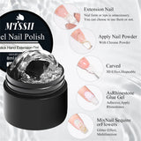 Clear Non-Stick Hand Extension Gel Nail Polish 3D Shaping/Sculpting/Carving UV/LED Gel Milky Jelly Hard Gel Nail Supplies DIY
