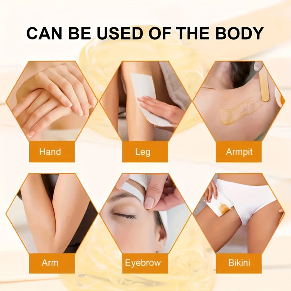 Viilife 120g Natural Sugar Wax – Gentle Adhesion for Painless Hair Removal, Suitable for All Skin Types, Full Body Use