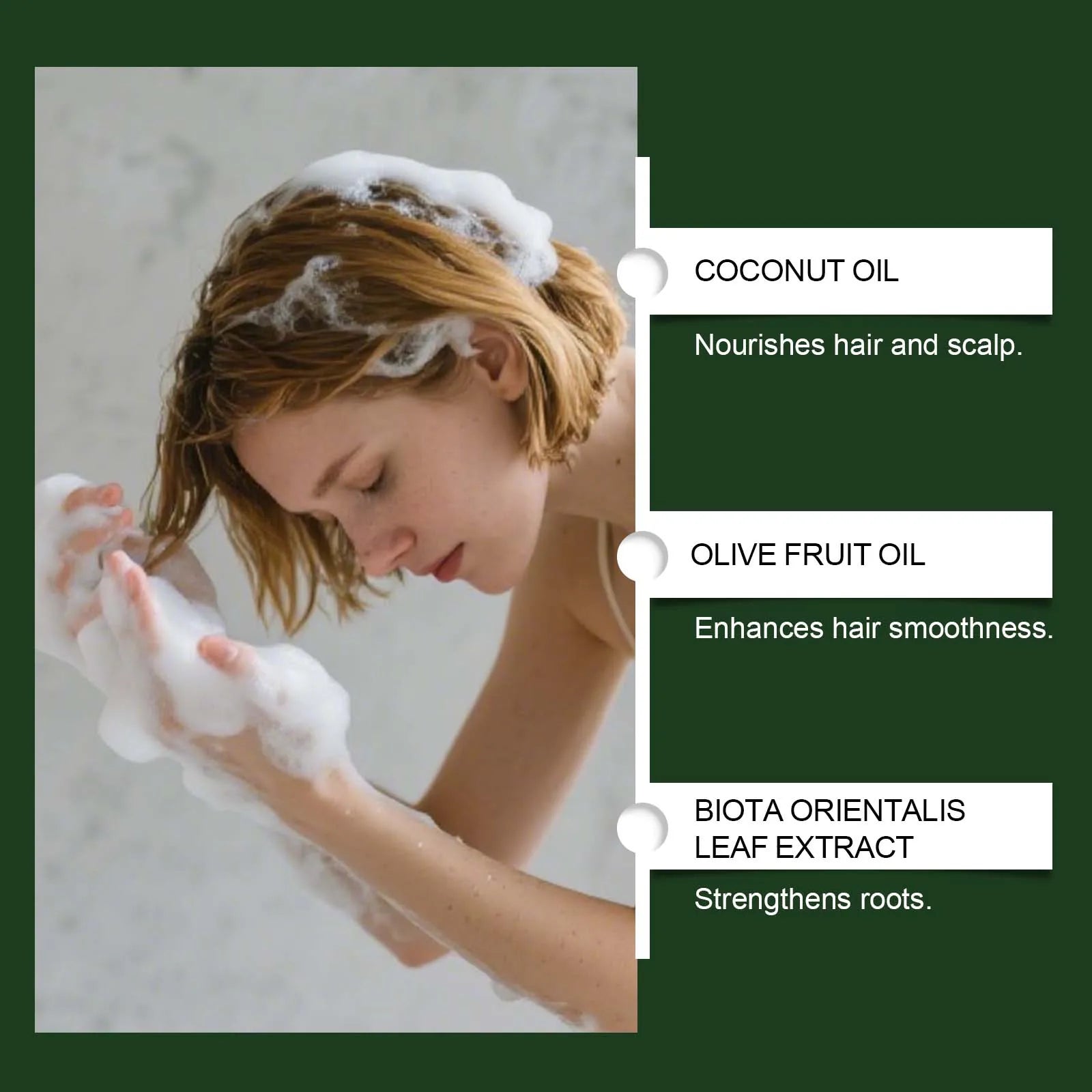 Usman Grass Chamaecyparis Leaf Shampoo Bar - Gentle Cleansing for the Scalp, Nourishing, Voluminous, and Shiny Hair