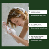 Usman Grass Chamaecyparis Leaf Shampoo Bar - Gentle Cleansing for the Scalp, Nourishing, Voluminous, and Shiny Hair