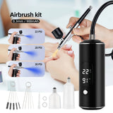 Portable Airbrush Mini Air Compressor Kit Paint Spray Gun For Nail Art Tattoo Craft Cake Pastry Painting Face Hydrating Sprayer