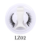 2 Pairs Magnetic Eyelash Natural Look Fluffy False Eyelashes Reusable Magnetic Eyelash Set with Applicator No Glue Need Makeup
