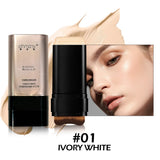 Dual-Head Foundation Stick | Built-in Brush, One-Step Application & Touch-Up, Lightweight & Long-Lasting, No Cakey