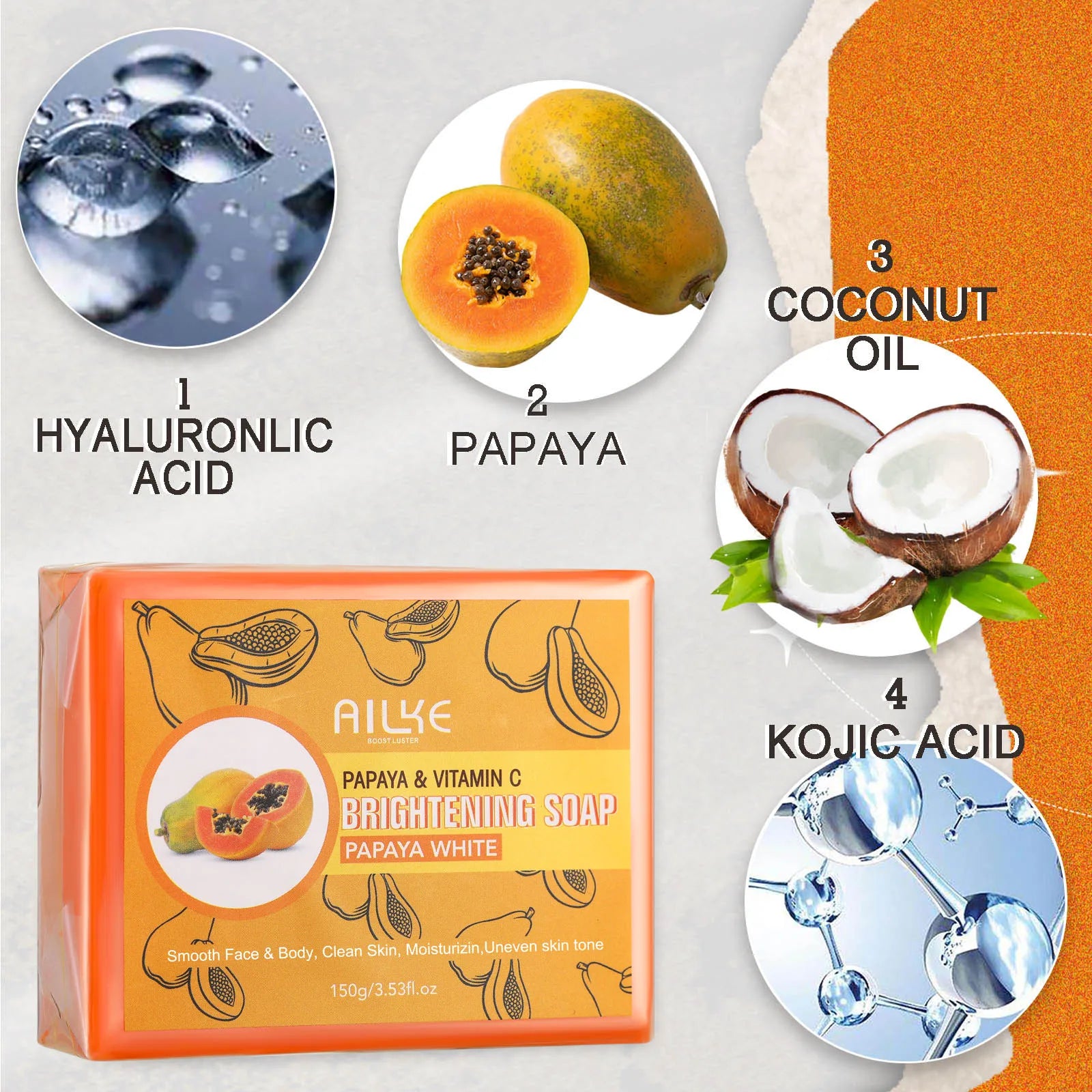 AILKE Collagen 5-in-1 Skin Care Set, Restore Skin Elasticity, Smooth Skin, Brighten, Even Skin Tone,For Face And Body Use Kit