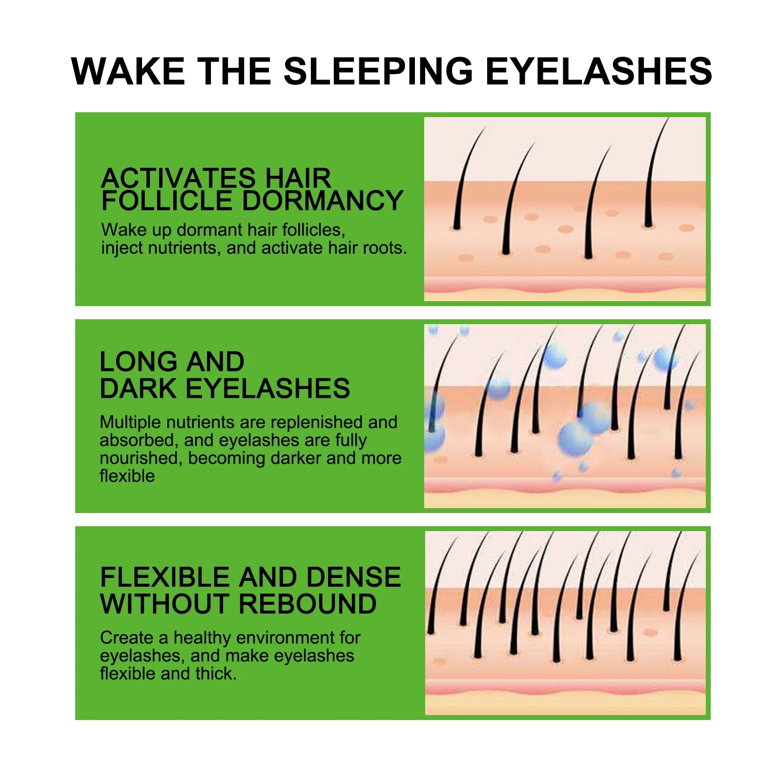 Castor Oil Eyelash Growth Serum With Brush Multipurpose Hair Eyebrow Eyelash Growth Thick Essence Nourishing Moisturize Liquid
