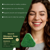 Usman Grass Chamaecyparis Leaf Shampoo Bar - Gentle Cleansing for the Scalp, Nourishing, Voluminous, and Shiny Hair