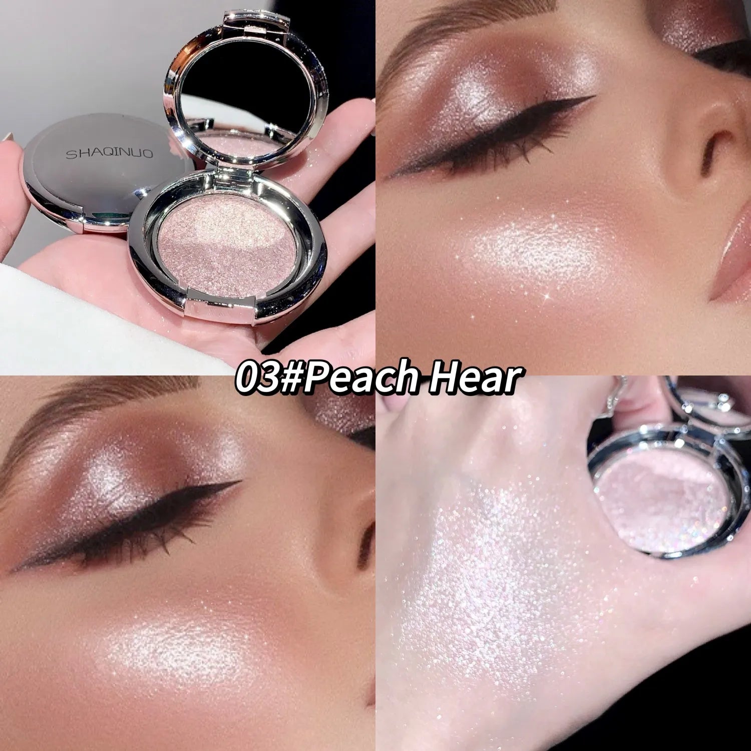 SHAQINUO Highlighter Cream, Radiant Shimmer Powder, Smooth with Potato Mash Texture, Long-lasting, Non-Flaking for Highlighting