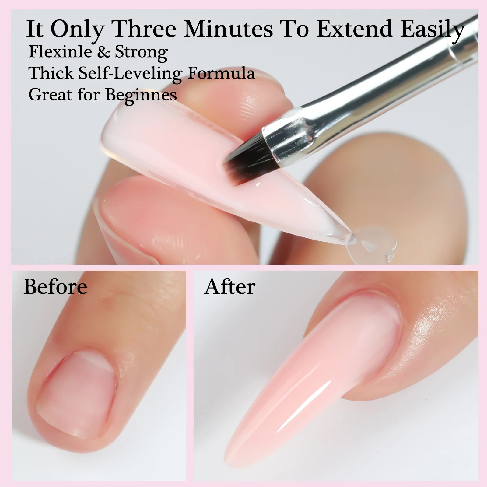 150g Large Capacity Nail Extension Gel Acrylic Semi-Permanent UV/LED Gel Varnish Suitable for DIY Design Nail Art Extension Tool