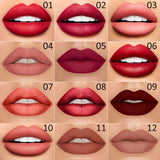 DNM 2 In 1 Matte Lipstick Pencil Double Head Lip Liner Pen Long Lasting Waterproof Lady Charming Nude Red Lipliner Pencil Makeup
