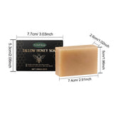 Tallow Honey Soap Bar Gentle Cleansing Bar for Face & Body Rich Lather Moisturizing Redness Relief Soften Smoothing Skin Care