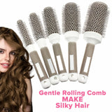 5 Sizes Round Hair Brush Set Curling Styling Brush Blow Dry Volume Comb for Long Short Thick Thin Hair Salon Home Use