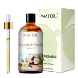 PHATOIL 100ml Aromatherapy Fragrance Oil Coconut & Vanilla Strawberry Cherry Lemon 1/2/3pcs Aroma Oil For Diffuser Candle Making
