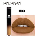 Halloween Goth Lipstick Set Long Lasting Smudgeproof Dark Matte Lip Gloss Velvet Lipsticks Black Liquid Lipstick for Halloween