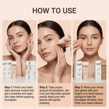 SPF 50 Color Changing Foundation Self Adjusting Adapt Skin Tone Conceal Face Fine Flaws Natural Invisible Skin Pores Makeup Base