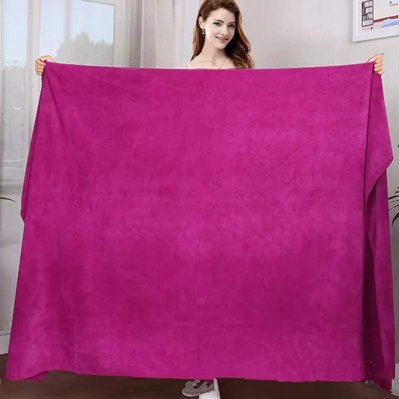 A big towel Beauty salon massage towel home adult towels soft double-sided absorbent non-linting quick-drying barber shop towel