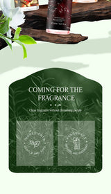 The fragrance spray has a long-lasting, faint floral scent with a fruity note. It is a fragrance body spray without alcohol.