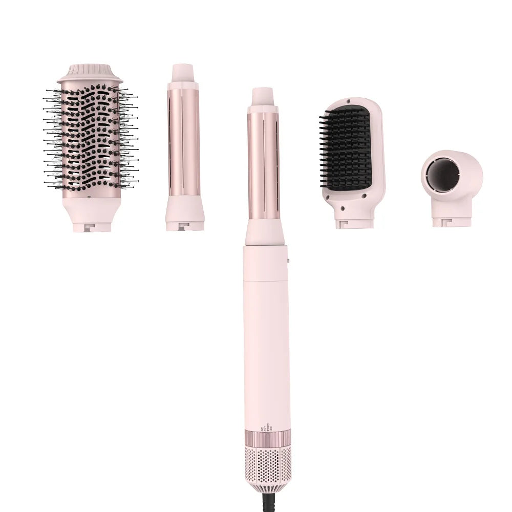 Hair dryer brush detachable 5-in-1 styling and drying system, fast drying, curl smoothing and styling, automatic curling iron