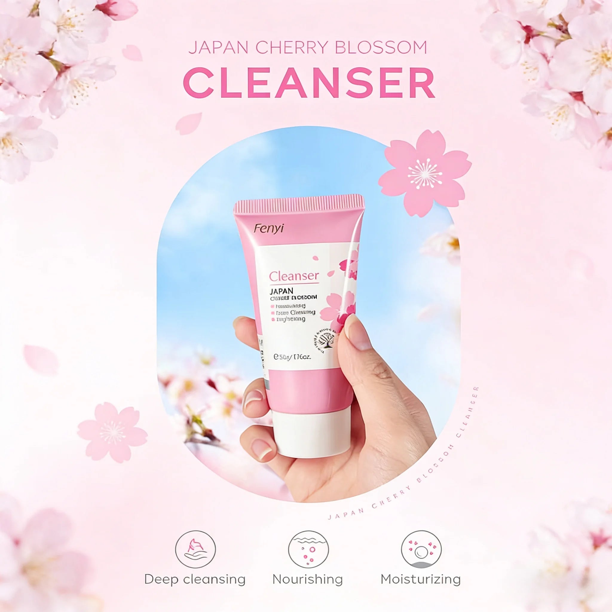 Vitamin C Facial Cleanser Deep Cleansing Moisturizing Blackhead Removal Gentle Foam Hydrating Non-Drying Face Wash Cleanser