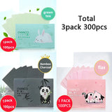 100/300pcs/6Packs Protable Face Oil Blotting Paper Matting Wipes Facial Cleanser Oil Control Oil-absorbing Face Cleaning Tools