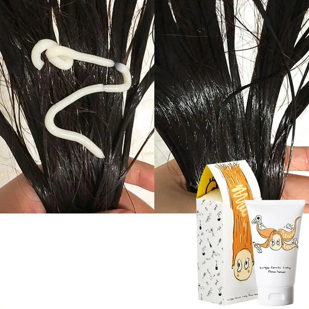Collagen Coating Hair Conditioner Treatment Damaged Hair Revitalize Hair Straighten Soft Smooth Moisturize Keratin Hair Mask