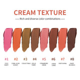 Eyebrow Cream Blush Curve Case Cream Cosmetics Highlighter Palette Matte Shimmer Finishes Shadow Tones Long-Lasting Cosmetics
