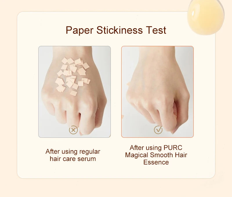 PURC Magic Instant Smooth Hair Serum Nourishing Repair Damaged Leave-In Hair Oil Anti-Frizz Softness Hair Care