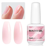 Nailpop 7 IN 1 Nail Glue Gel 15ml Gellack UV Nails Builder Gel Apex & Extension Soak off Base Gel Top Coat  HEMA FREE