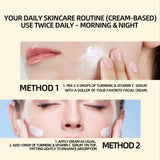 Turmeric & Vitamin C Cream -Lightweight Nourishment for Face& Neck, Fast-Absorbing HydrationAll Skin Types