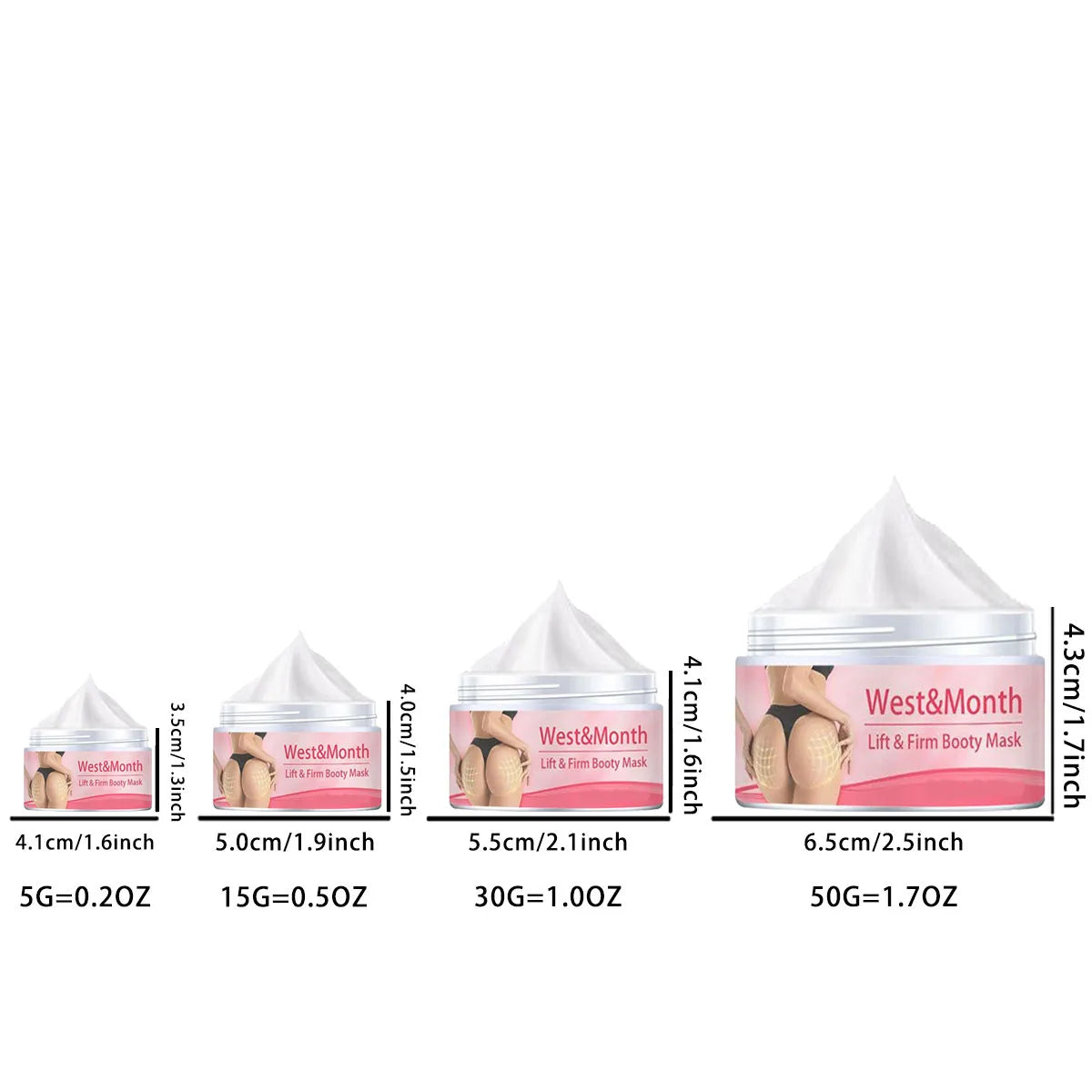 Hip Lift Massage Cream, Allowing Skin Regeneration And Full Elasticity, Plump Buttocks