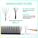 NAGARAKU Automatic Flowering W Shape  Bloom 3D 4D 5D 6D Premade Fans Eyelash Extensions Natural Soft Light Full Dense